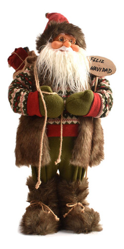 Imagem 2 de 8 de Boneca De Boneco De Neve Papai Noel Árvore 45cm Pele Marrom