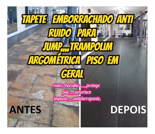 Tapete Emborrachado 2mm Anti Ruido Para Piso 14.00x1.00mts 