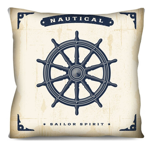 Imagem 4 de 6 de Kit 4 Capas De Almofada Azul Náutica Praia Mar 42x42cm