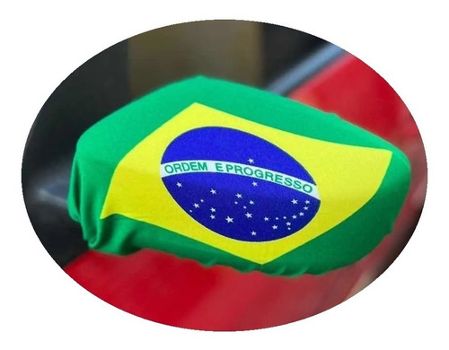 Capa Para Retrovisor Bandeira Brasil Com Elástico Ajustável