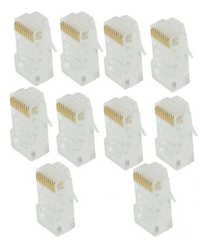 2 X 10 Piezas Rj50 Módulo Rohs Fácil Claro