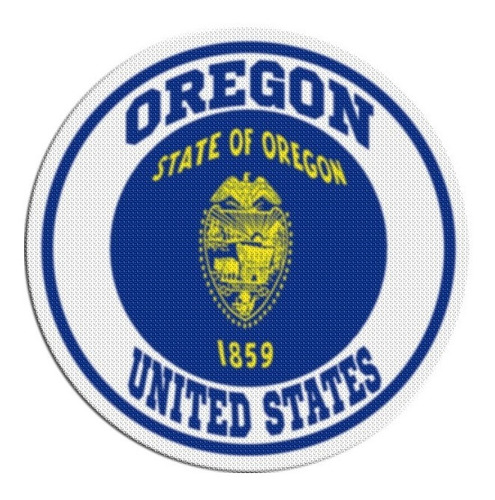 Parche Circular Escudo Usa Oregon