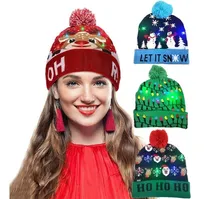 Comprar Pack X 4 Gorros Navideños Bordados Con Luces Led