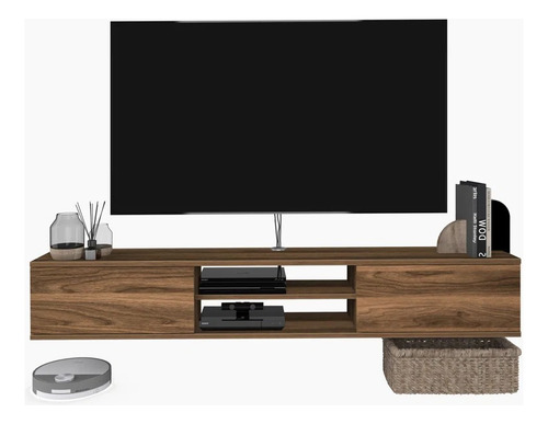 Mueble Para Tv Rack Bug 1.70 Melamina 100% Moderno Marrón