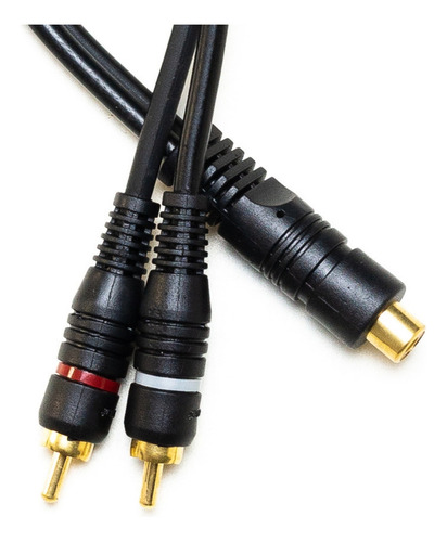 10 Cabo Rca Y 2 Macho 1 Fêmea Plug Injetado 2m1f Flexível