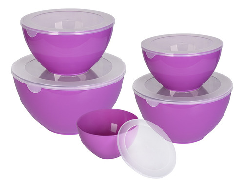 Set 5 Piezas, Bowls Circular 6l Plástico Ag Box