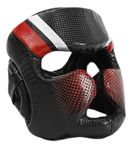 Casco De Boxeo Protección Completa Cubierta Facial Rojo S