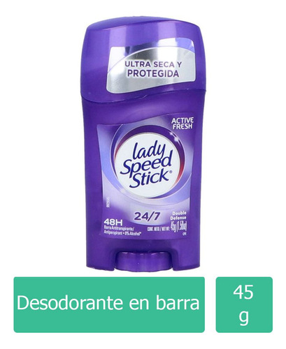 Lady Speed Stick Double Defense Barra Con 45 G