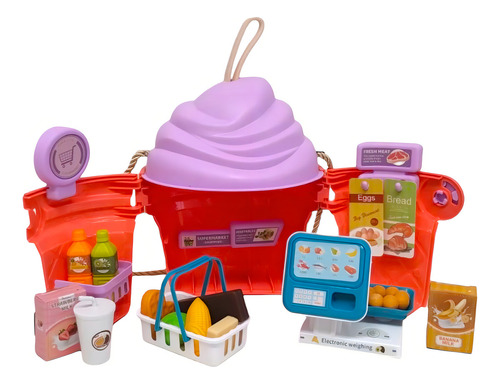 Juego Pote De Helado Con Accesorios 3 En 1 Color Violeta