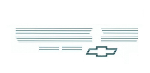 Imagem 5 de 6 de Kit Adesivos Faixas Kadett Gsi Completo 3m Prata 9 Peças