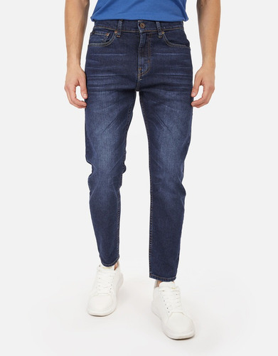 Pantalón Jean Hombre Azul Kurax Slim Fit Pieers