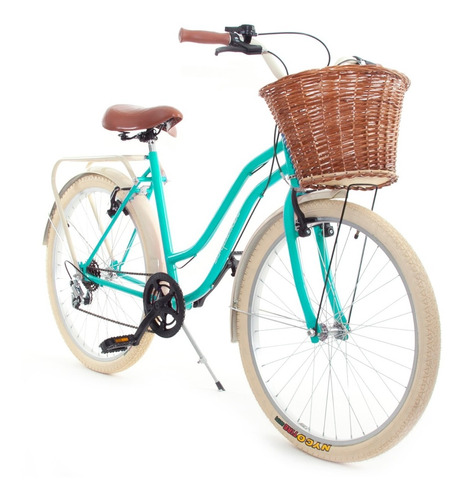 Bicicleta Mujer Personalizada Rodada 26 6vel  Canasta Mimbre
