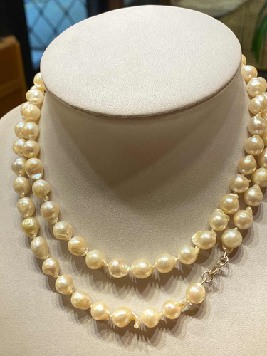 Luli Collar Perlas Naturales Deformes Barrocas 80cm X9mm