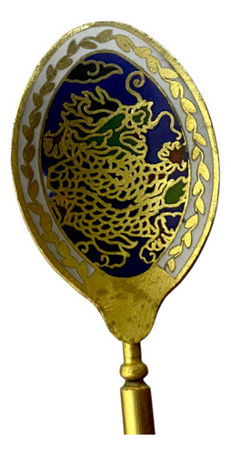 X10 Cuchara Turca Cloisonne Diseño Oriental