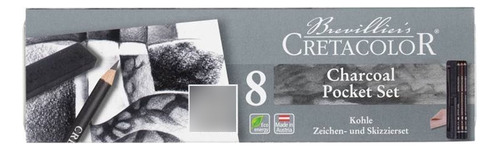 Conjunto Charcoal Pocket 8 Itens Cretacolor