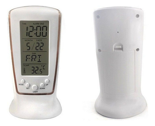 Reloj Despertador Digital Termometro Calendario Cronometro