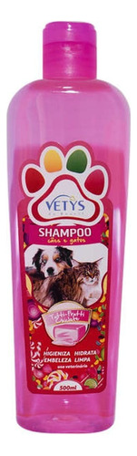 Shampoo Para Gato E Cachorro De 500 Ml Vetys Do Brasil Fragrância Tutti-frutti