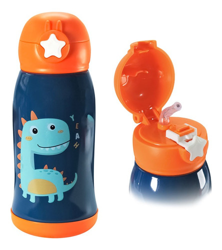 Termo Infantil 500ml Doble Uso Sorbete Tapon Cebador Y Taza