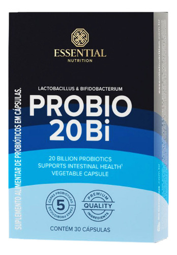 Probio 20bi Blend Probióticos (30 Cps) Essential Nutrition Sem Sabor