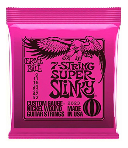 Ernie Ball Cuerdas Para Guitarra (7 Cuerdas, Níquel,