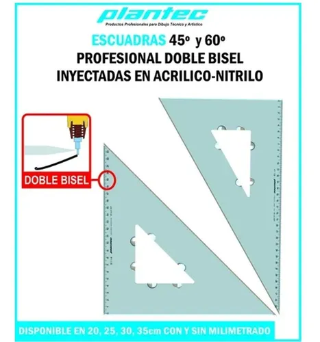 Tabla De Corte 45x30 Cm + Escuadras 30 Cm 45° Y 60° + Cutter