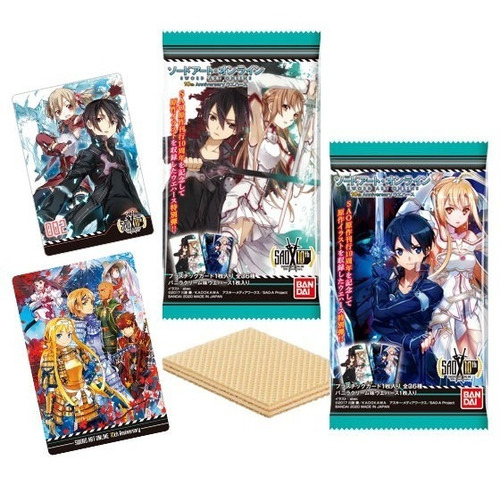 Sword Art Online 10th Anniversary Bandai Wafer Caja 20 Sobre