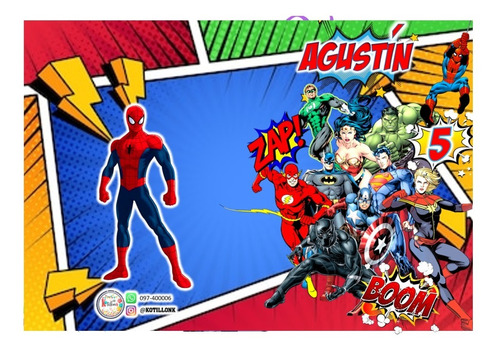 Libros Para Colorear Personalizados Souvenir Superheroes