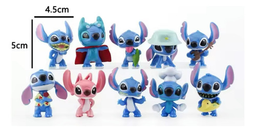 10 Figuras De Stitch Coleccionable
