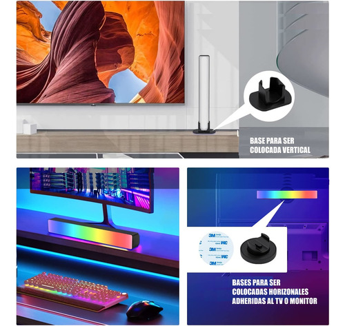 Imagen 8 de 9 de Barra De Luz Inteligentes Para Iluminar Gaming Para Monitor.