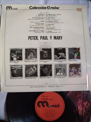 Peter Paul & Mary Colección Estelar Asiéntate Disco De Vinil (Usado)