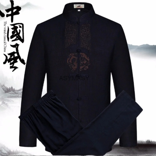 Camisa Yea Para Hombre Adulto Con Uniforme Largo De Tai Chi