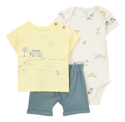 Conjunto 3 Prendascon Short De Bebé 1s361610 Carters®