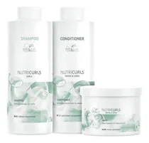 Comprar Wella Nutri Curls Shampoo 1000ml + Acond 1000ml + Mask 500ml
