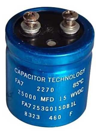 Imagen 1 de 3 de Condensador Capacitor Filtro 15wvdc 25000mfd Electrolitico