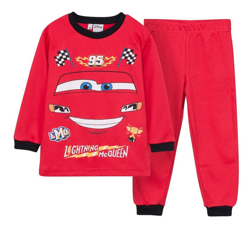 Pijama Cars Disney Manga Larga Algodon Invierno Niño