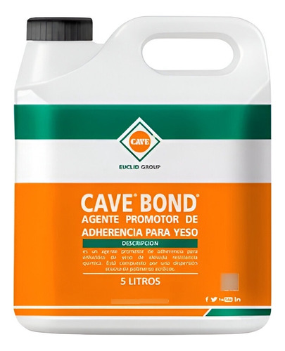 Cave Bond Promotor Adherencia Para Yeso Y Morteros Bidon 5l.