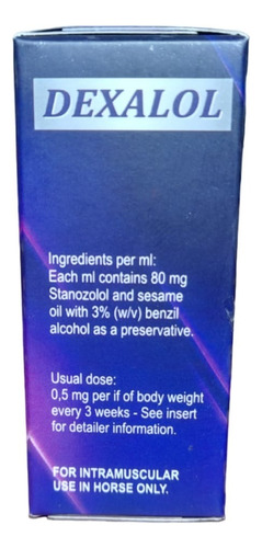 3 Frascos Dexalol10ml Stano80mg Massa Muscular Para Cavalos