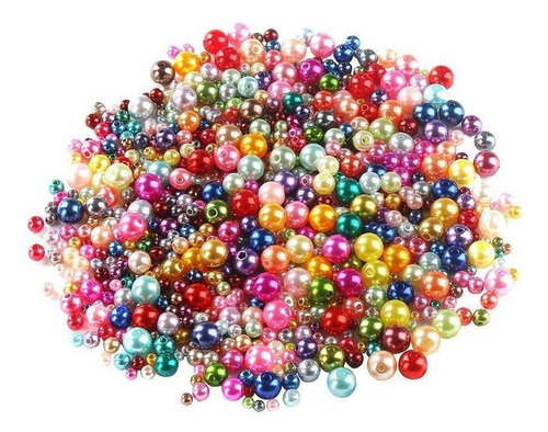 Diyasy 750 Pcs Redondear Cuentas De Perlas De Plástico De Y