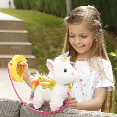 Imagen 5 de 7 de Peluche Perrito Unicornio Camina Mueve Colita Sprint En Mca