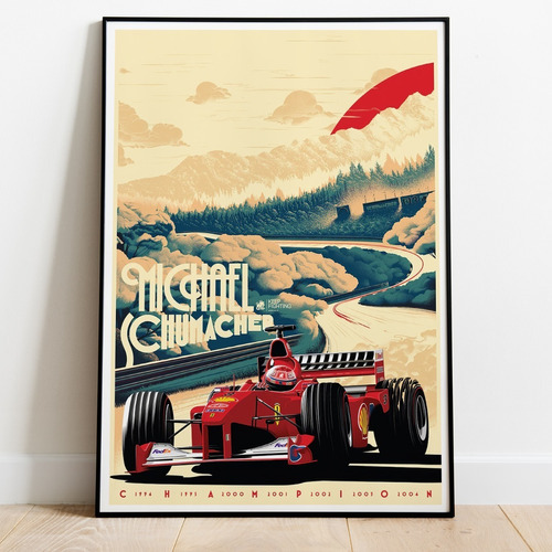 Vinilo Decorativo 40x60cm Poster  Michael Schumacher 02