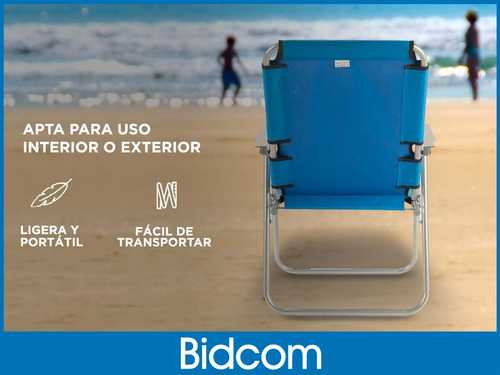 Imagen 5 de 10 de Kit 2 Reposeras Plegables Gadnic Jardín Playa Pileta Camping