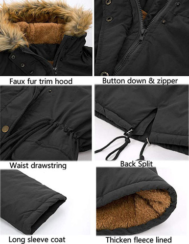 Nueva Chaqueta Acolchada Algodón Con Capucha Abrigo Cálido