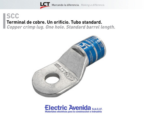 Terminal Cobre Estañado Lct Scc 70mm Pack X 10u