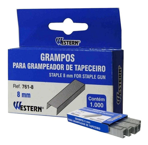 Grampo Grampeador De Tapeceiro 8mm Western 761-8