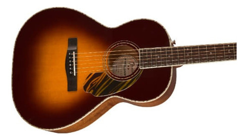 Guitarra Electroacústica Fender Ps-220e Parlor Sunburst Color Marrón Claro Material Del Diapasón Ovangkol Orientación De La Mano Diestro