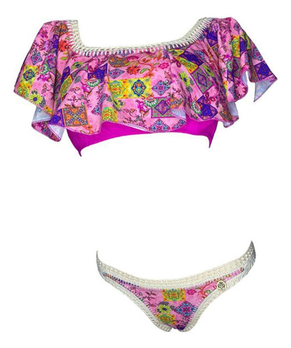 Bikini Rumbera Ana Bolena Fucsia Gl-60 Color Fucsia