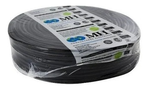 Cable Tipo Taller Bipolar 2 X 0.75 Mm Pvc Iram Negro 100 Mts