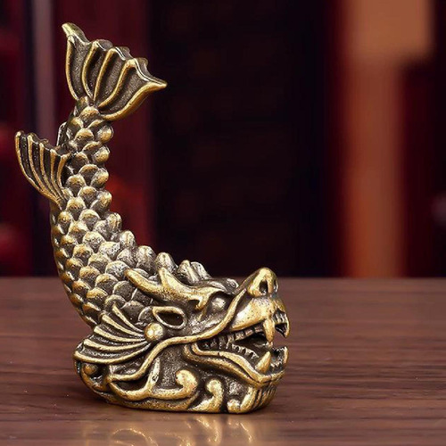 Decoración China Feng Shui Estatua De Latón Wen Adorno