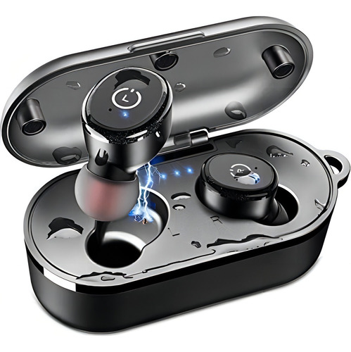 Funda para auriculares inalámbricos Bluetooth 5.0 Tozo T10, color blanco