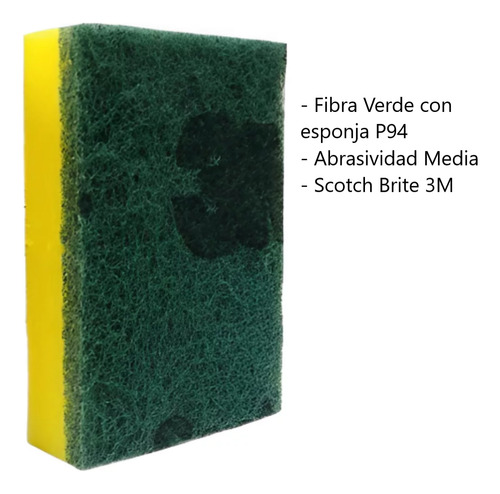 Fibra Verde Con Esponja P94 Scotch Brite 3m Drop